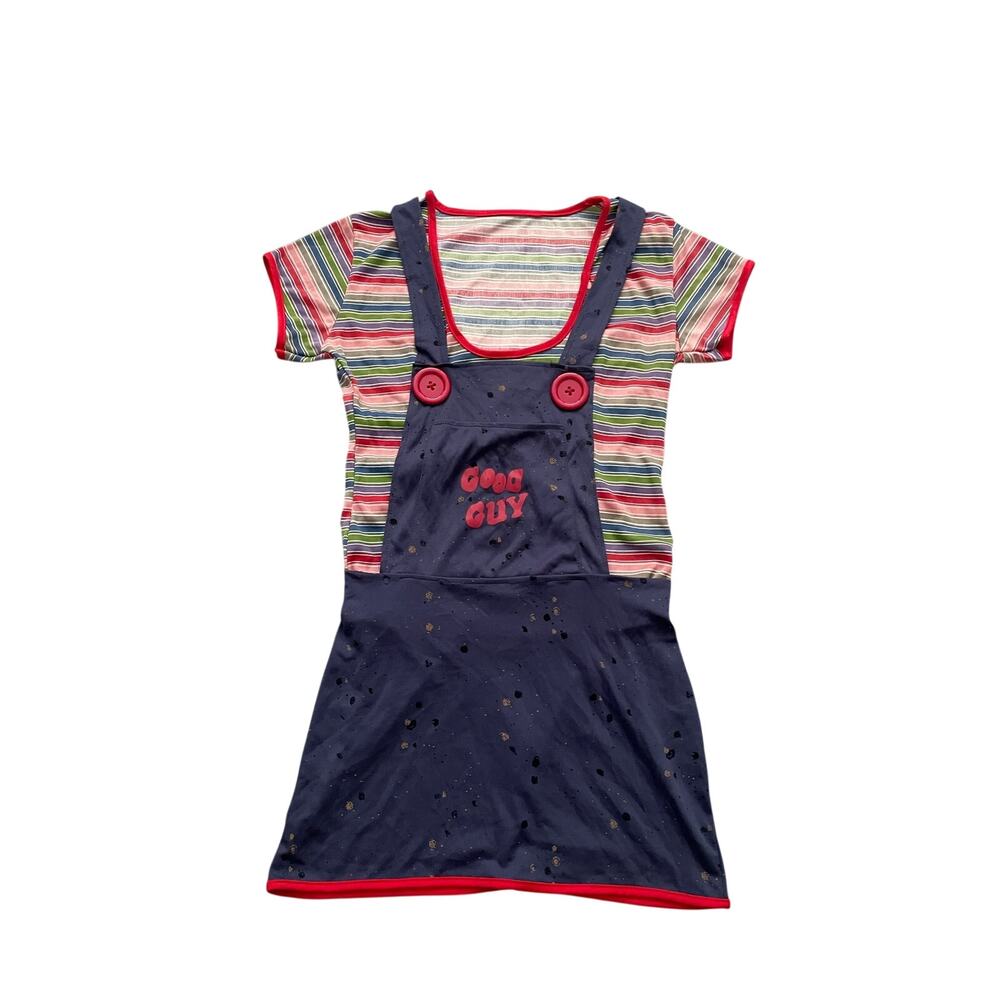 Chucky Good Guy Womens Size L Blue Red Halloween Costume